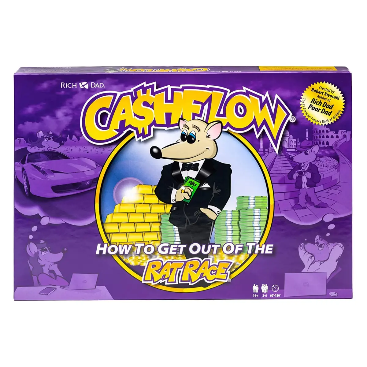 Rich Dad How To Get Out Of The Rat Race Board Game Set Adult & Kid Version | Educational Financial Literacy Learning Game for Ages 6+ (2-Pack) - view 6