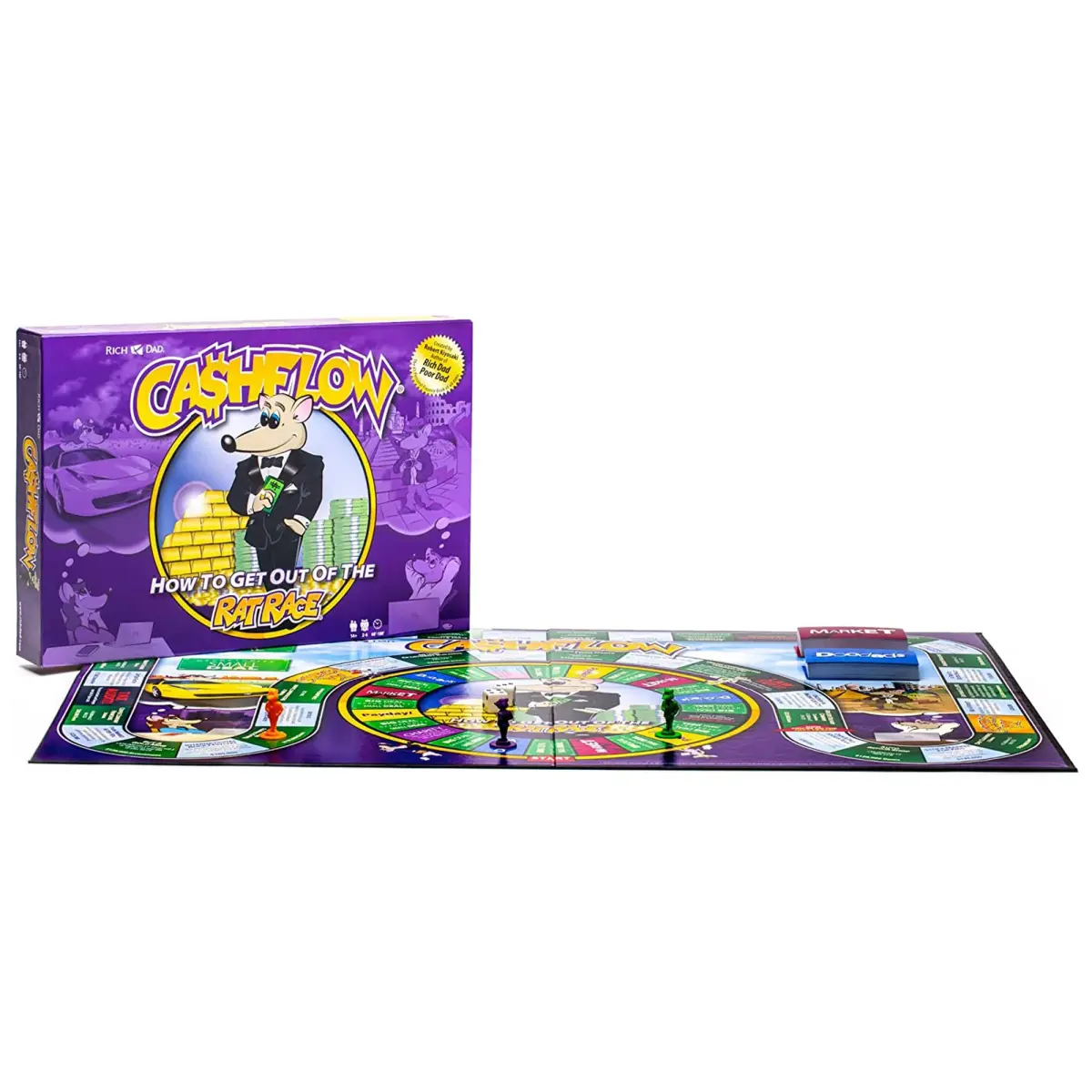 Rich Dad How To Get Out Of The Rat Race Board Game Set Adult & Kid Version | Educational Financial Literacy Learning Game for Ages 6+ (2-Pack) - view 4