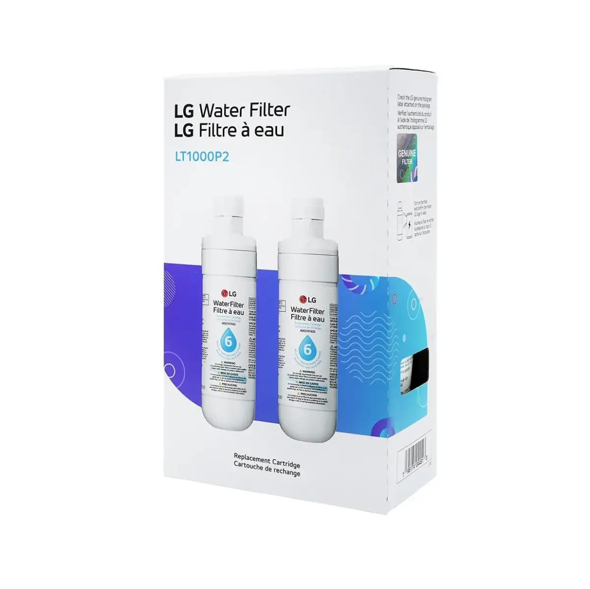 LG LT1000P2 Refrigerator Water Filter 200 Gallons (757 L) | NSF Certified for Purity - view 5