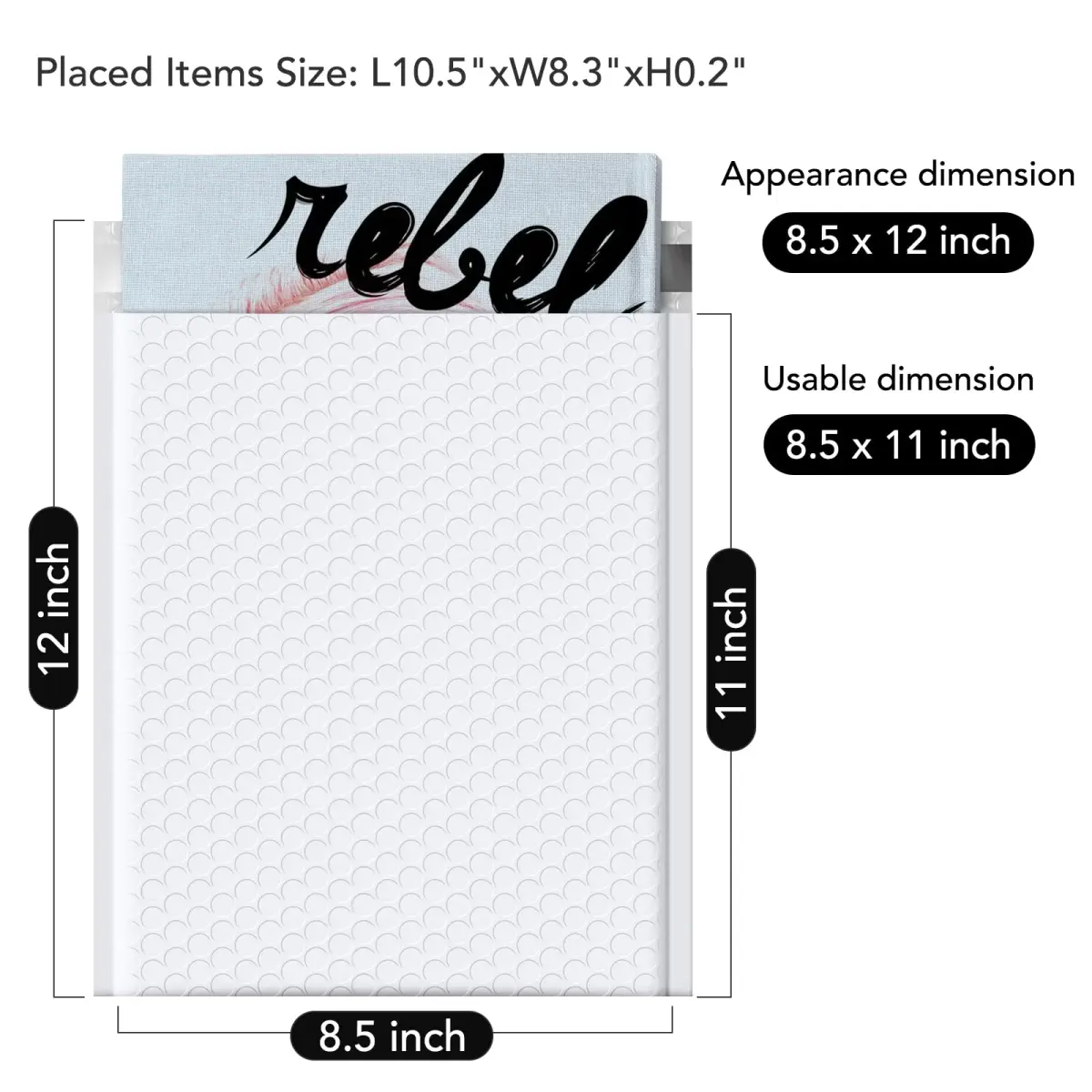 Fuxury White Bubble Mailers 8.5x12 Inch (40 Pack) | Thick Padded Envelopes for Small Business Mailing - view 2