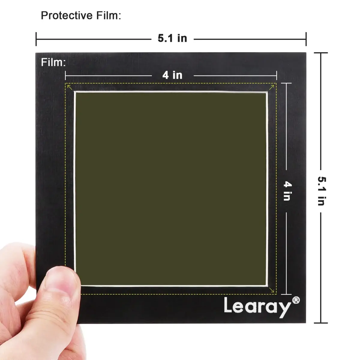 Learay Magnetic Field Viewing Film 10.16cm x 10.16cm (4" x 4") | Visualize Magnetic Flux Patterns - view 4