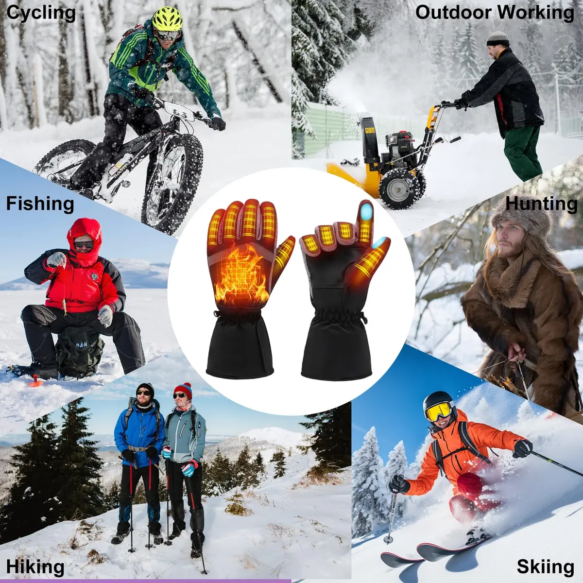 Magnolia Heated Gloves for Men Women | Battery Powered Electric Hand Warmers for Cold Weather - view 8