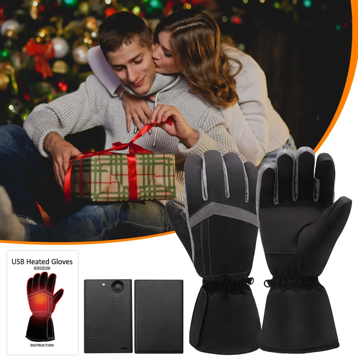 Magnolia Heated Gloves for Men Women | Battery Powered Electric Hand Warmers for Cold Weather - view 9
