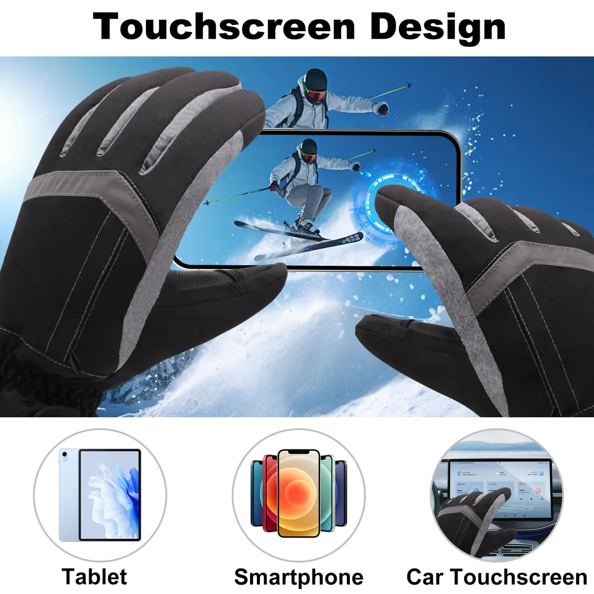 Magnolia Heated Gloves for Men Women | Battery Powered Electric Hand Warmers for Cold Weather - view 3