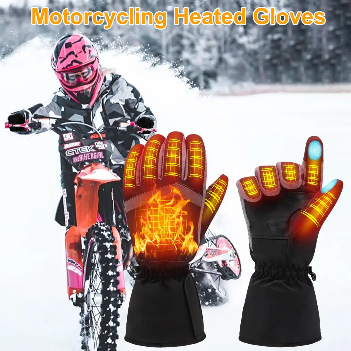Magnolia Heated Gloves for Men Women | Battery Powered Electric Hand Warmers for Cold Weather - view 4