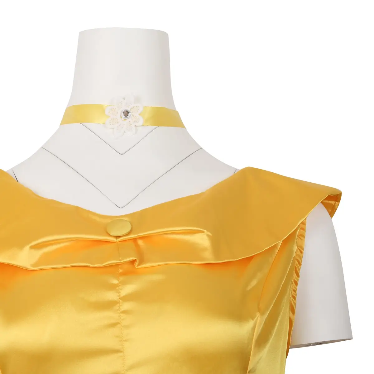 Drofe Women Yellow Princess Off Shoulder Gown Costume Set with Gloves & Accessories XL | Imported from USA - view 4