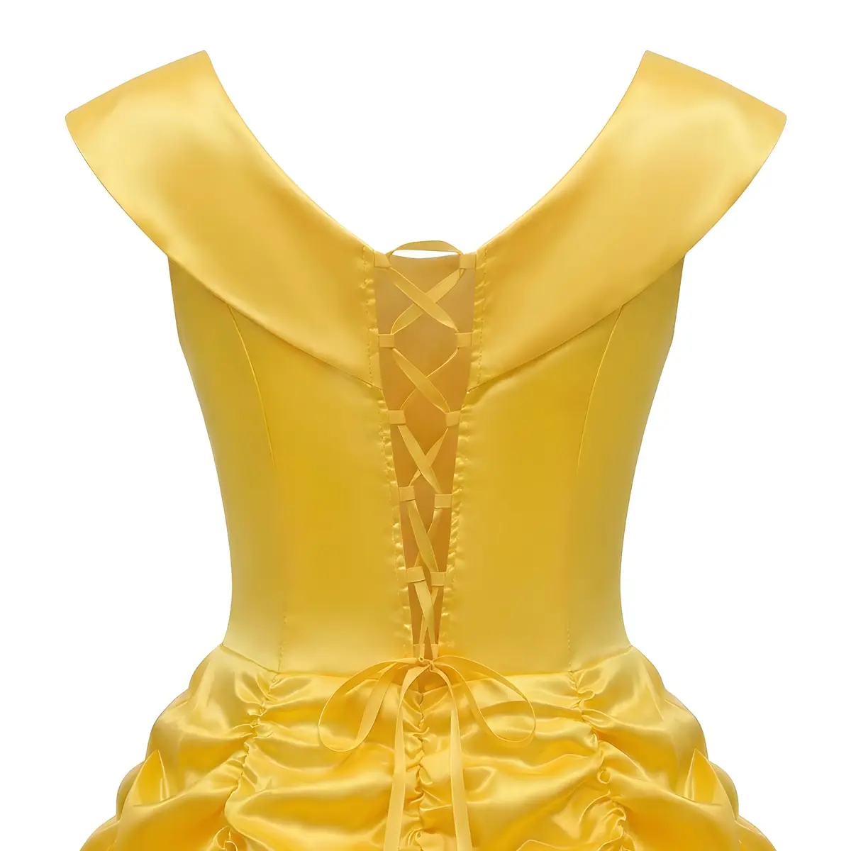 Drofe Women Yellow Princess Off Shoulder Gown Costume Set with Gloves & Accessories XL | Imported from USA - view 5