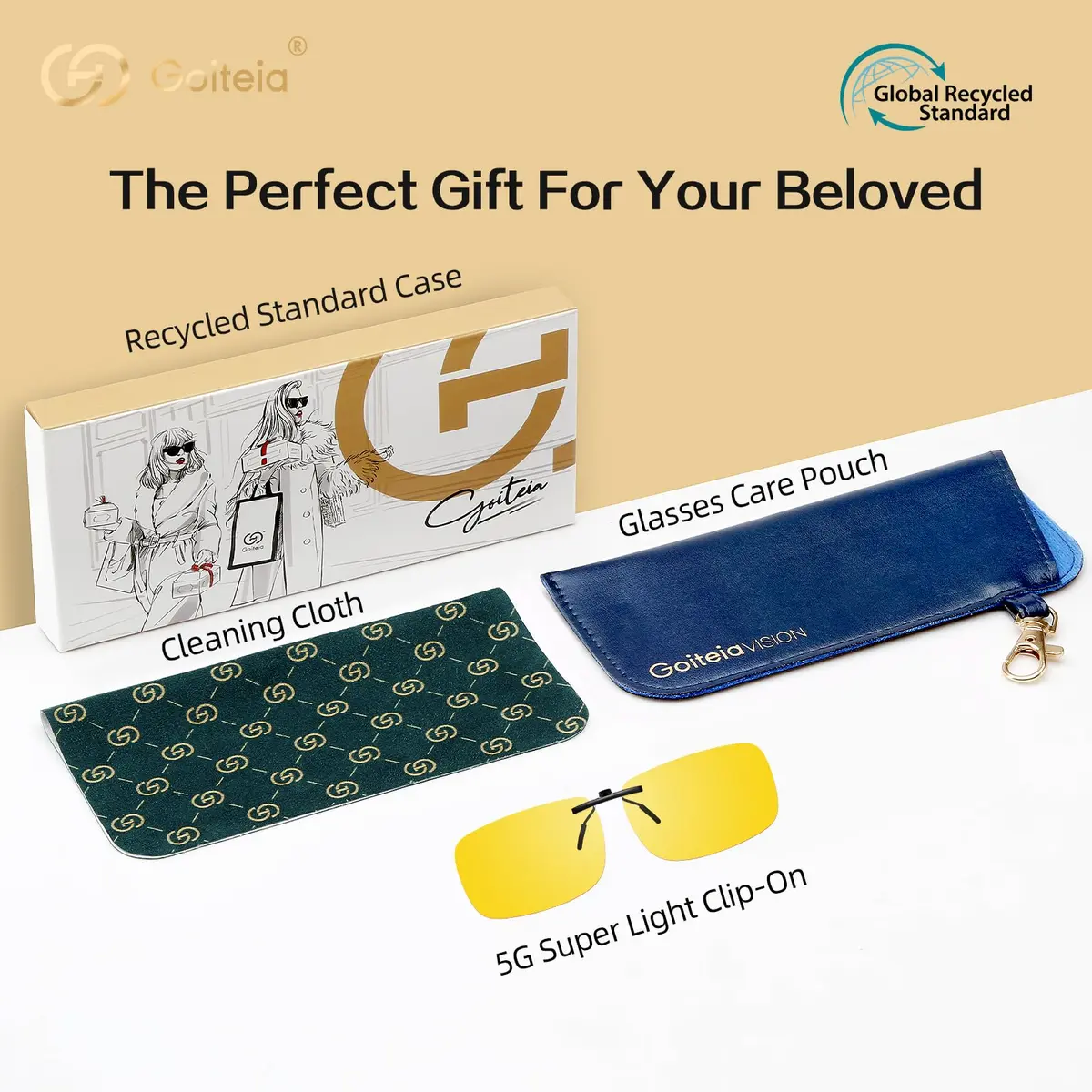 Goiteia Night Driving Clip On Glasses | Polarized UV400 Anti-Glare for Safer Night Drive - view 7