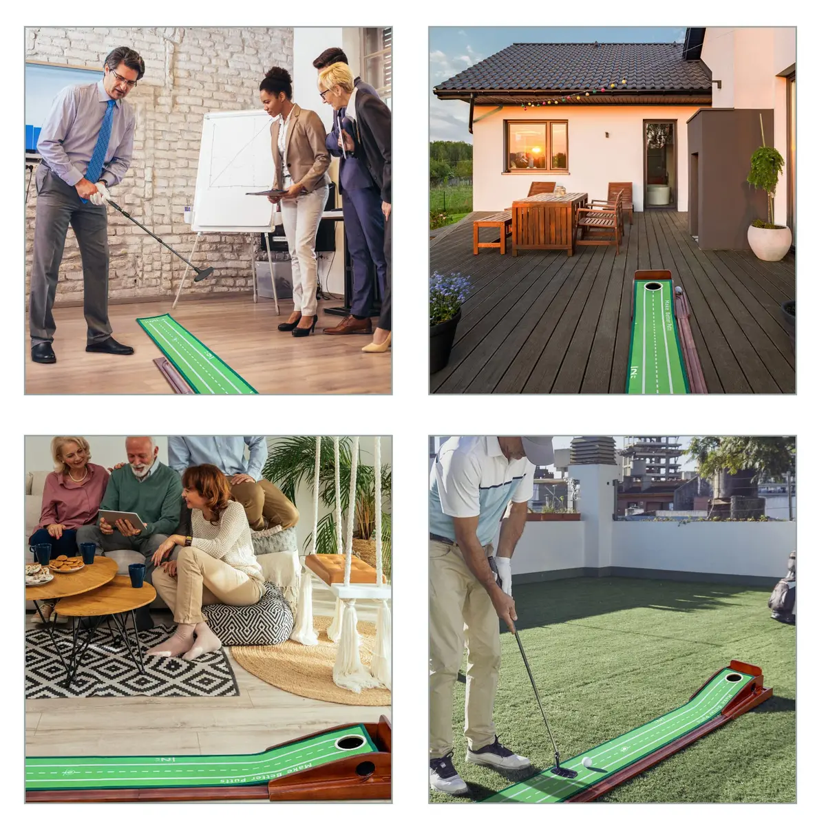 ToVii Golf Practice Mat Indoor 250cm x 250cm | Portable, Ball Return & Guided Alignment (120 chars) - view 6
