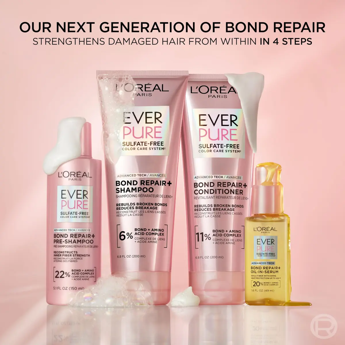 L'Oreal Paris Bond Repair+ Pre Shampoo Concentrate 5.1 Fl Oz | Sulfate-Free Hair Treatment for Damaged & Color-Treated Hair - view 4