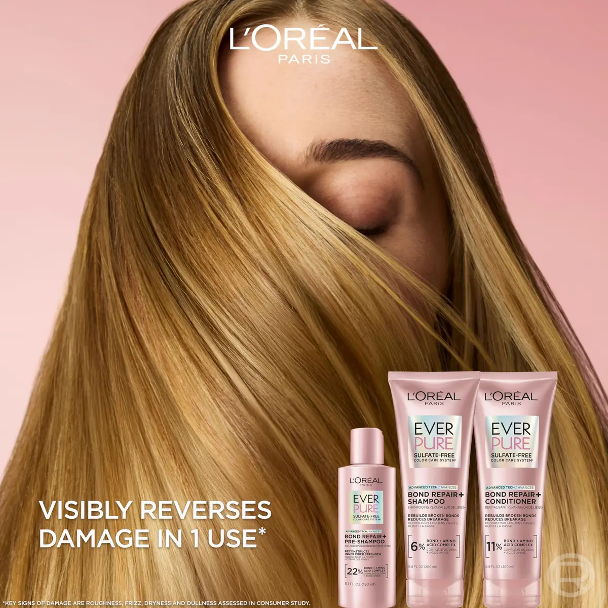 L'Oreal Paris Bond Repair+ Pre Shampoo Concentrate 5.1 Fl Oz | Sulfate-Free Hair Treatment for Damaged & Color-Treated Hair - view 2