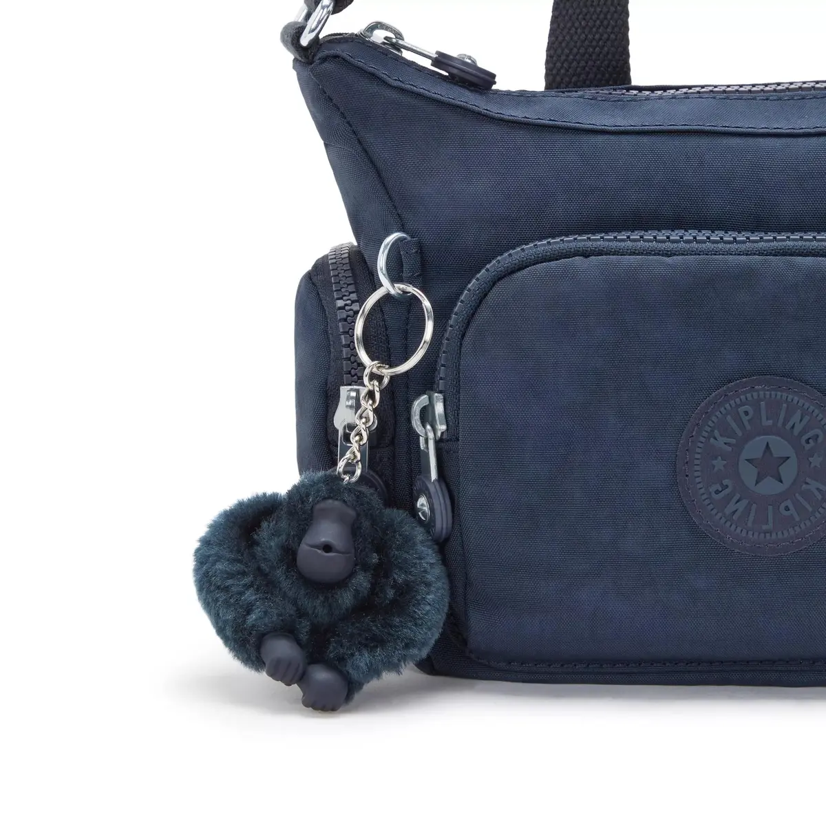 Kipling Gabbie Mini Crossbody Bag Blue Bleu 2 21.6 cm (8.5 in) x 27 cm (10.6 in) x 7.6 cm (3 in) | Water Resistant Organizational Pockets - view 5