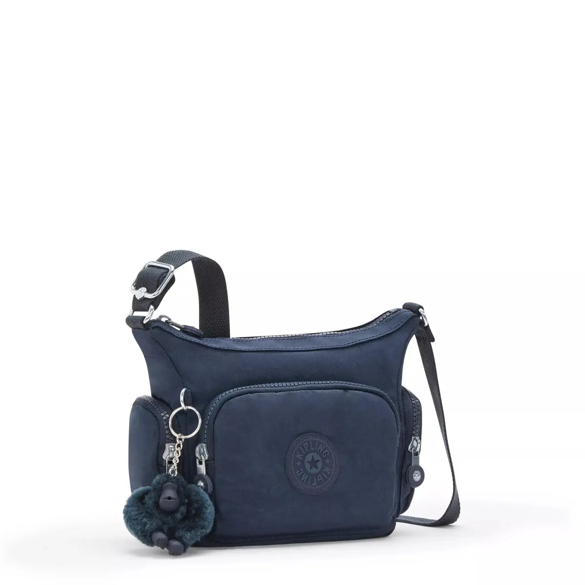 Kipling Gabbie Mini Crossbody Bag Blue Bleu 2 21.6 cm (8.5 in) x 27 cm (10.6 in) x 7.6 cm (3 in) | Water Resistant Organizational Pockets - view 4