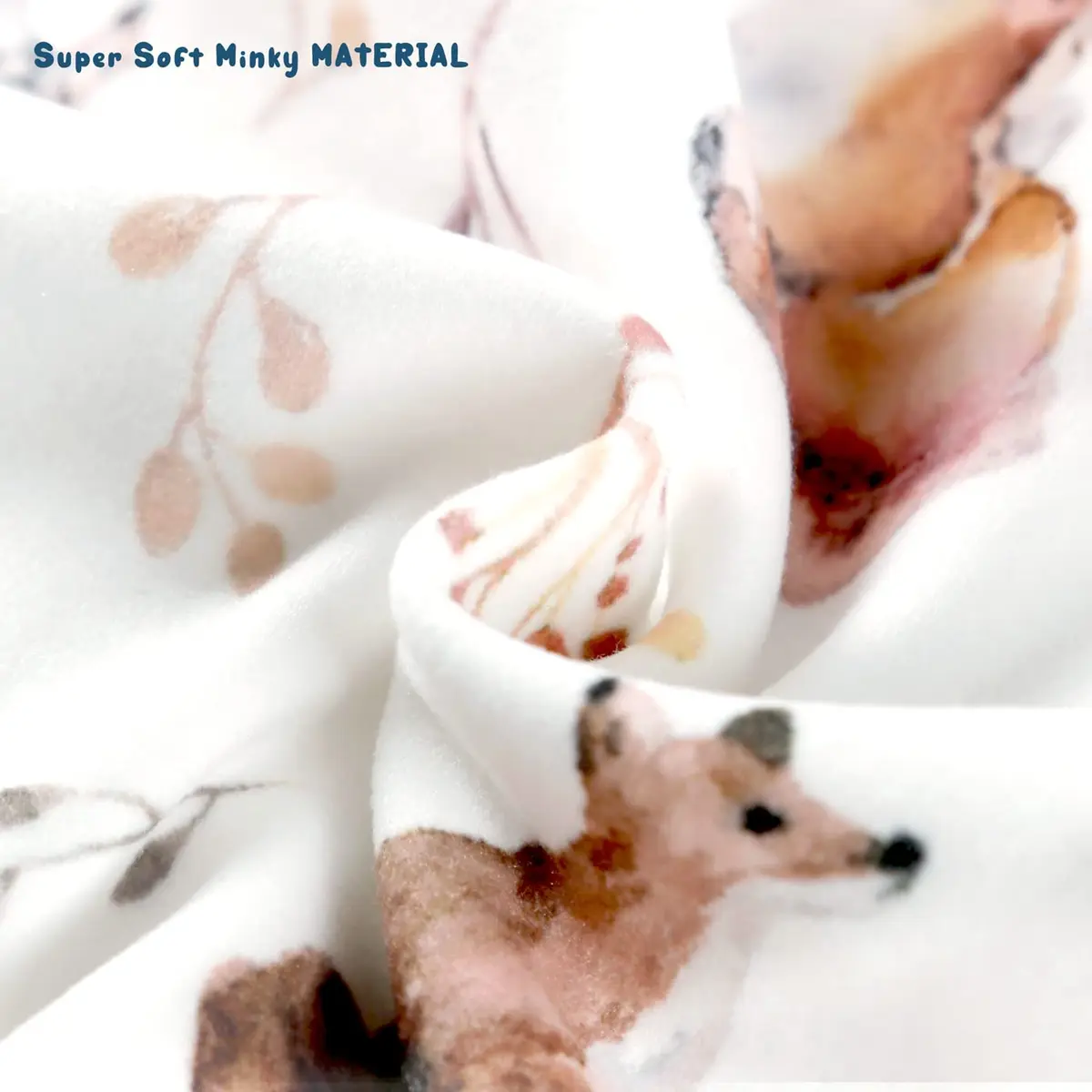 GRSSDER Nursing Pillow Cover Stretchy Minky Removable Slipcover for Breastfeeding Pillows, Ultra Soft Comfortable Fox Pattern (22.5 x 18 inches) - view 5