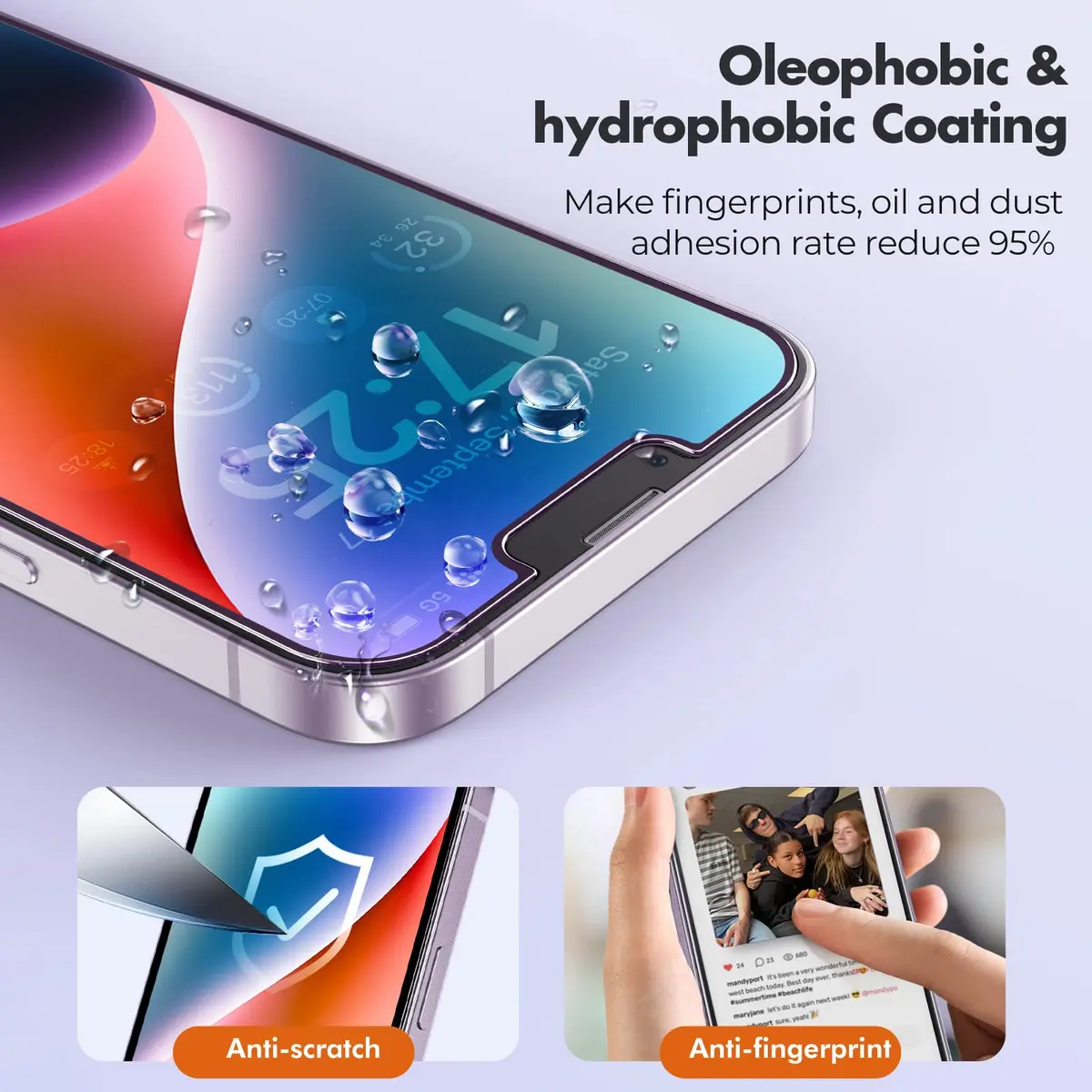 UNBREAKcable 3-Pack Screen Protector for iPhone 13 Pro Max/14 Plus 6.7'' | Ultra HD, 9H Hardness, Bubble-Free - view 7