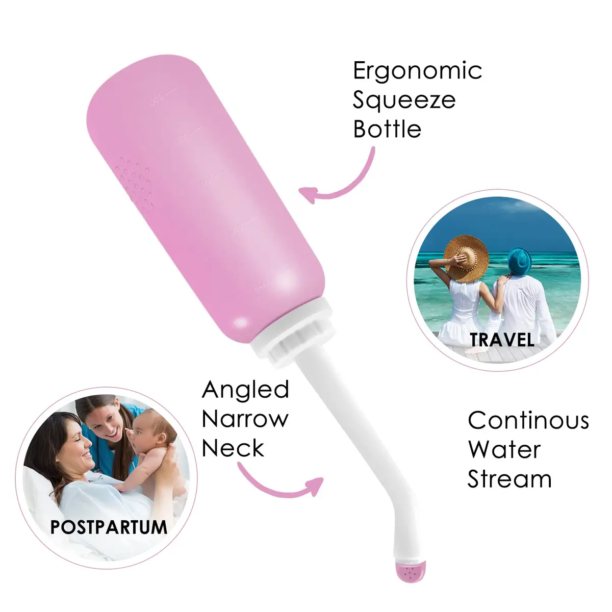 RUFCRIL Peri Bottle Postpartum 500ml | Boilable TPE, Travel Bag, Feminine & Baby Care - view 7