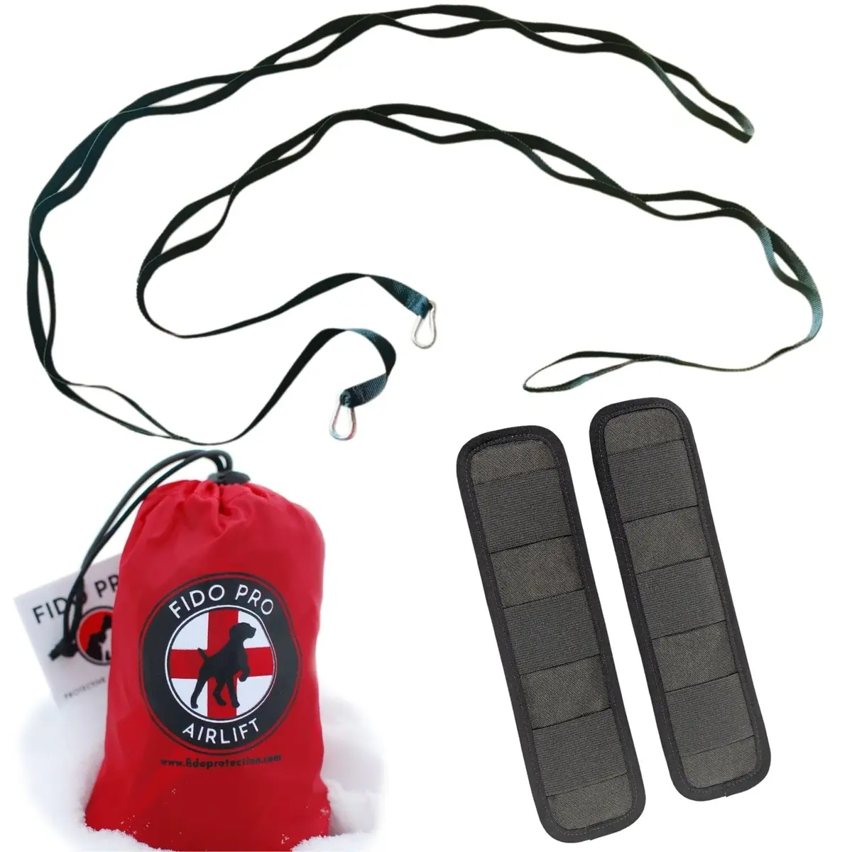Fido Pro Airlift Emergency Dog Rescue Sling Red XL (576g) | Assisted Carry for Injured Dogs - main product image