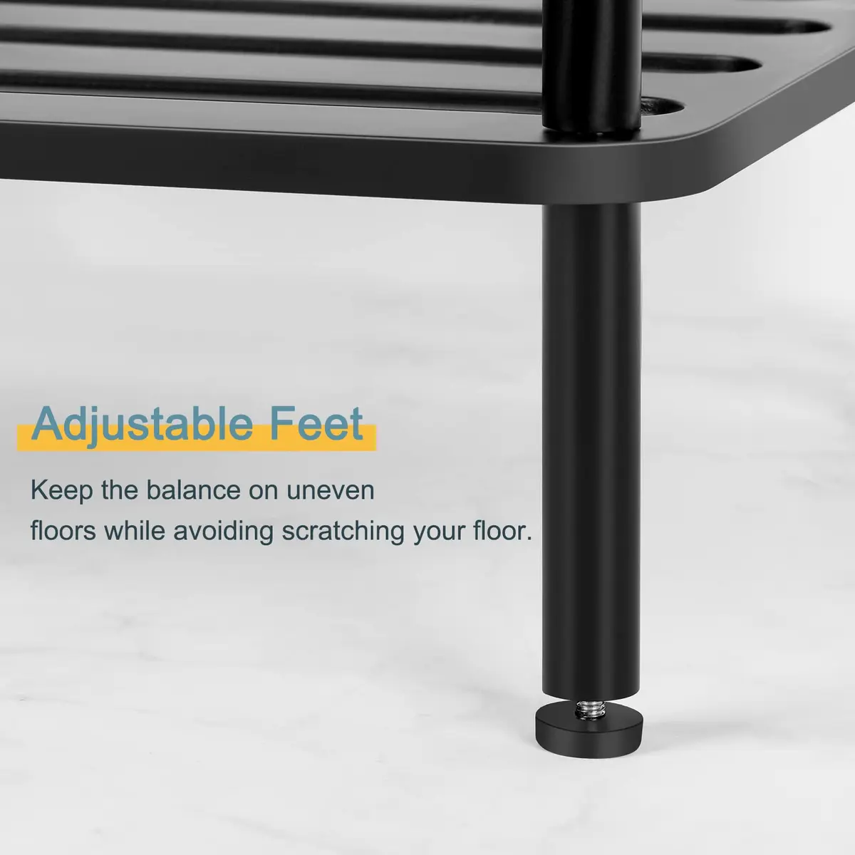 smusei Pool Cue Rack Floor Stand Holds 6 Cues | Modern Black Billiard Table Accessory - view 5
