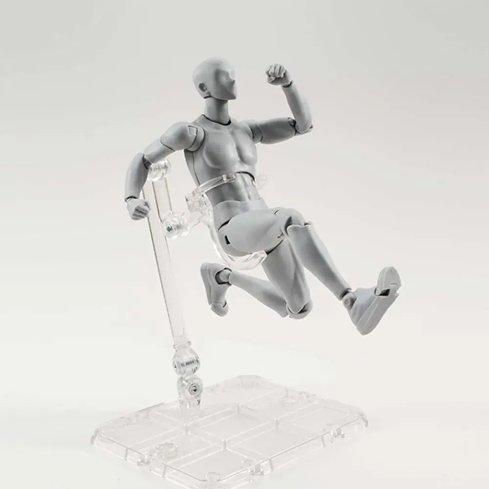 Haniforever Articulated Manikin Figure 15 cm (6 inch) Male Grey | Realistic Poseable Artist Model for Sketching - view 5