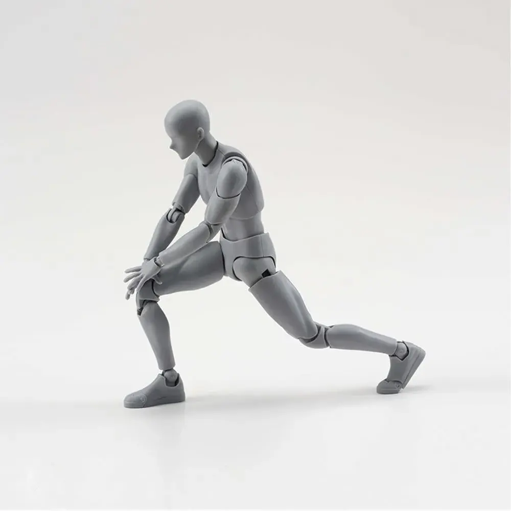Haniforever Articulated Manikin Figure 15 cm (6 inch) Male Grey | Realistic Poseable Artist Model for Sketching - view 7
