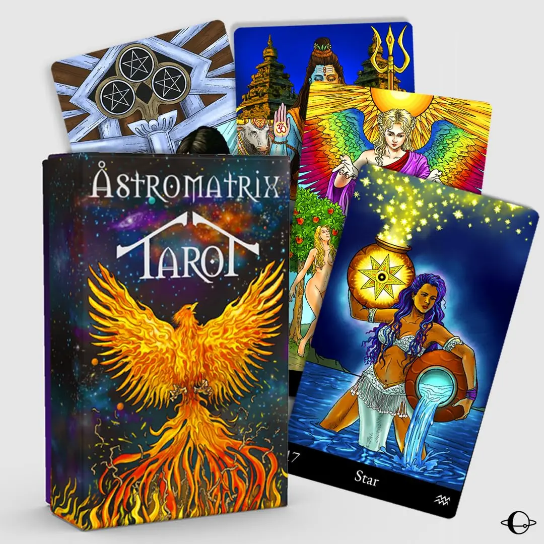 AstroMatrix Tarot Deck with Comprehensive Guide – Modern Symbolism and Enhanced Digital Interpretations for All Levels - main product image