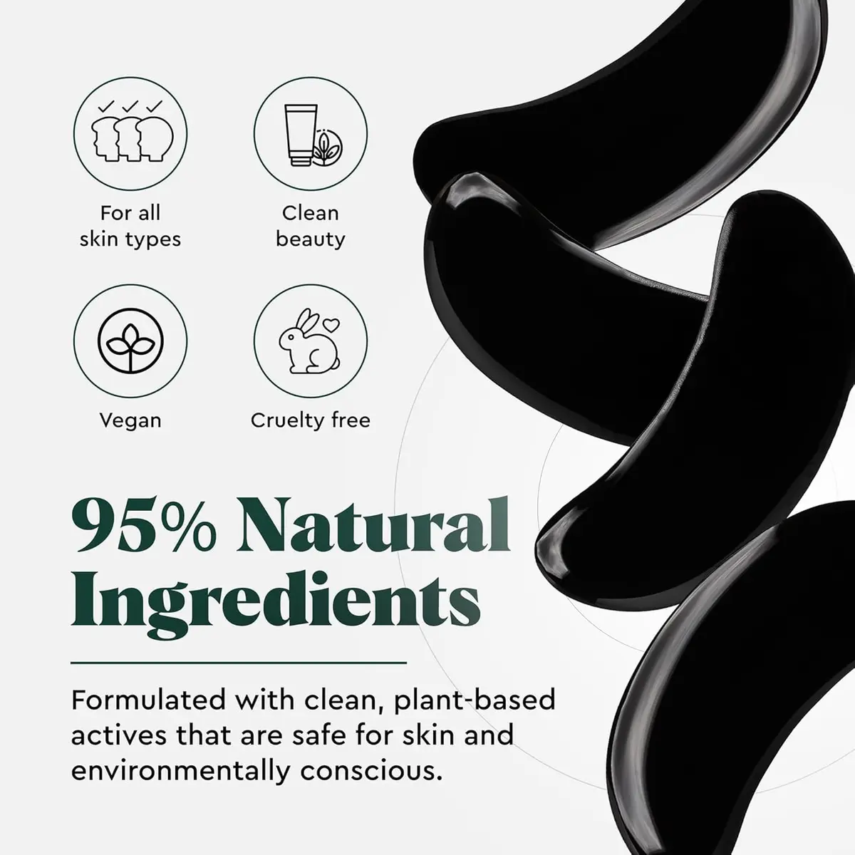 The Wolf Project Under Eye Patches for Dark Circles & Puffiness | Cooling Caffeine Hydrogel Masks for Men - view 5