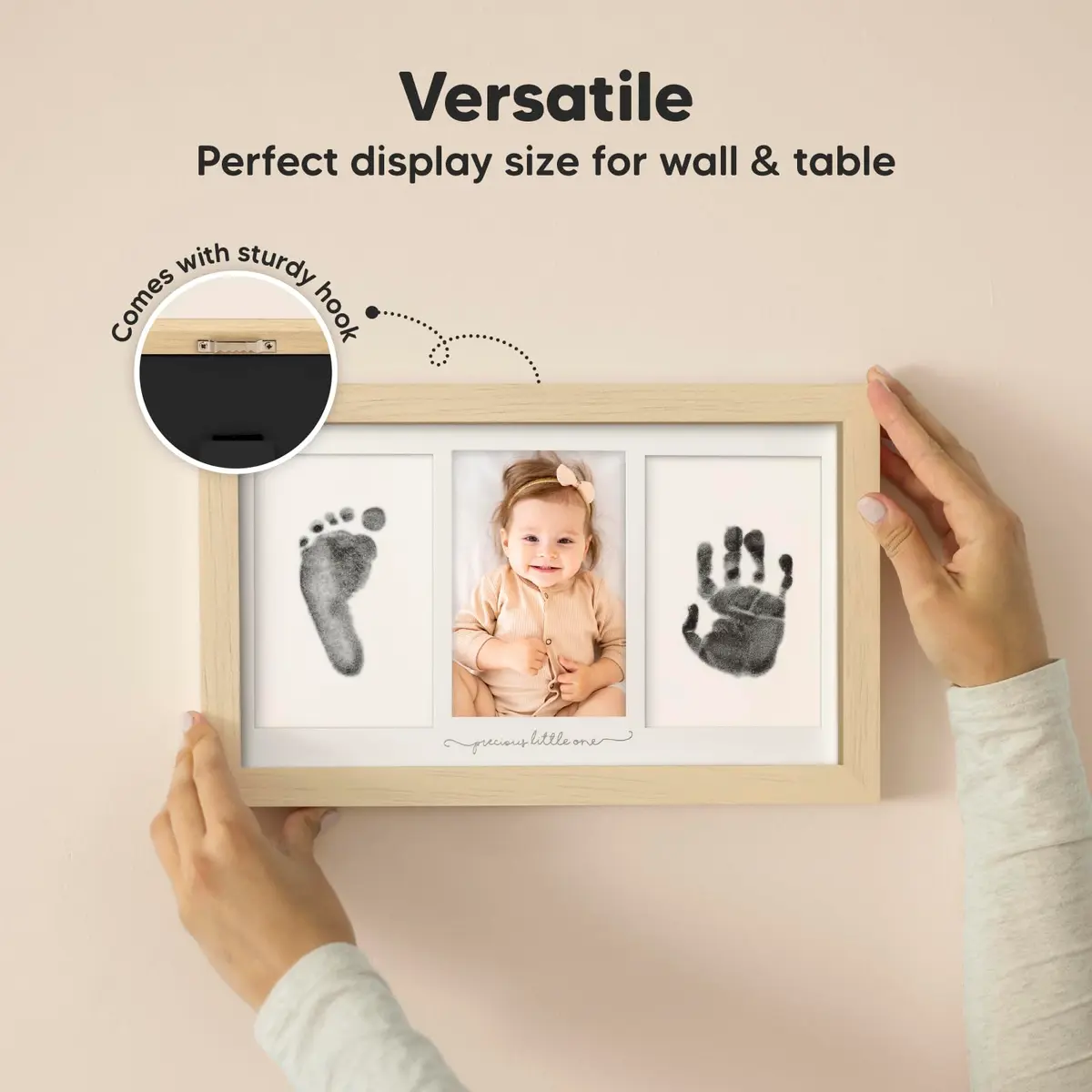 KeaBabies Inkless Baby Hand and Footprint Kit (Ash Wood) | Mess-Free Keepsake for Newborns - view 9