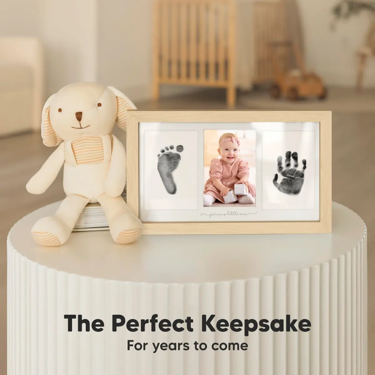 KeaBabies Inkless Baby Hand and Footprint Kit (Ash Wood) | Mess-Free Keepsake for Newborns - view 3