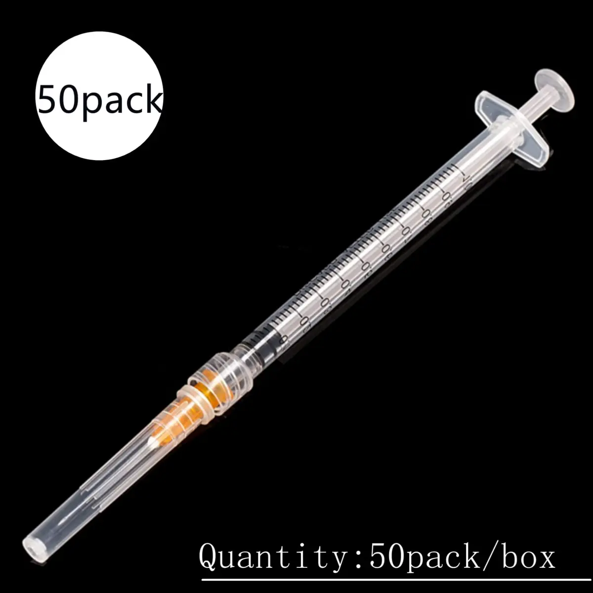 Fovafod 1ml 25Ga Plastic Syringe Pack of 50 | Precise Liquid Dispensing for Lab & Industrial Use - view 5