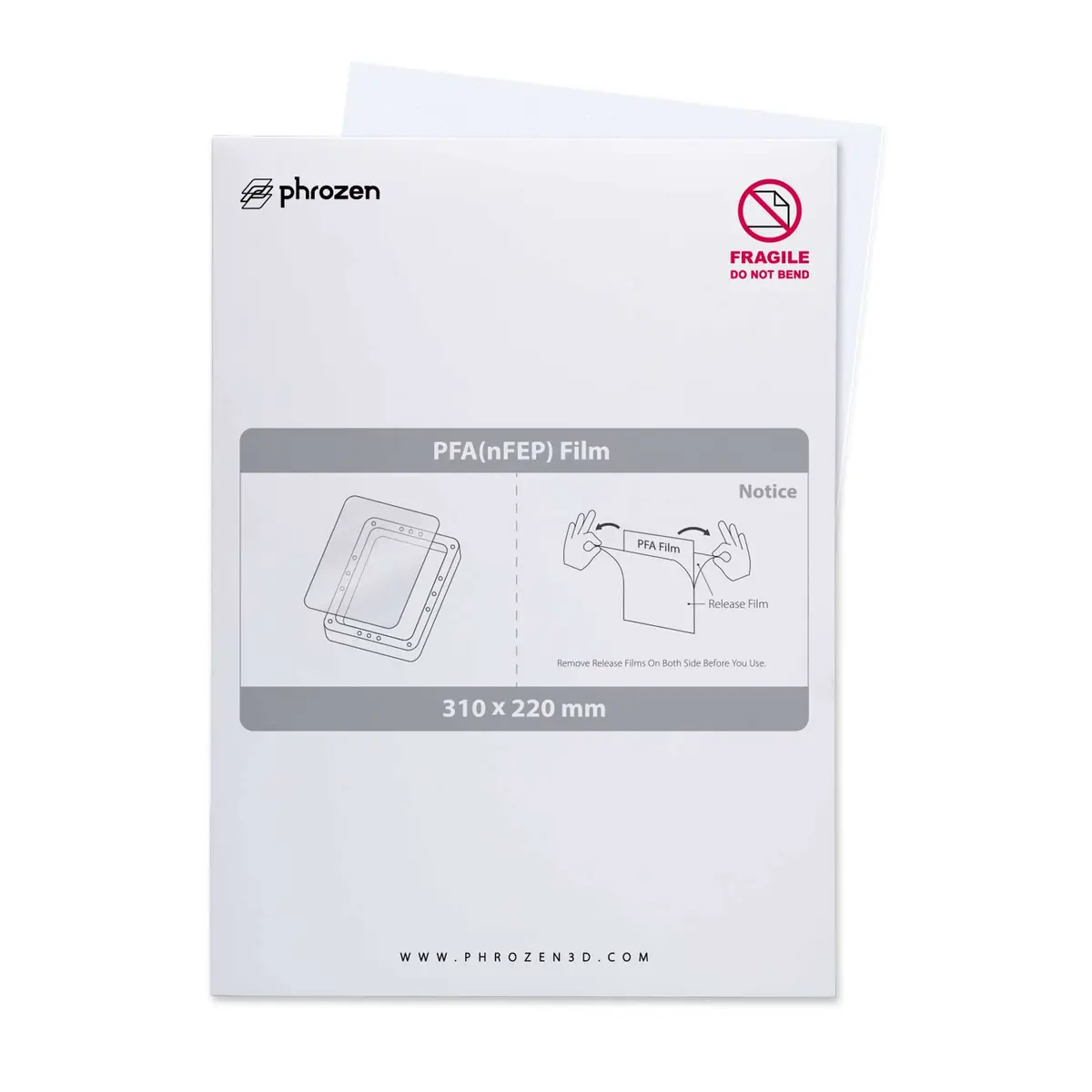 Phrozen PFA nFEP Film for Mighty 8K 12K Revo 14K 16K, 310 x 220 mm | High UV Transmittance Resin Printing - main product image