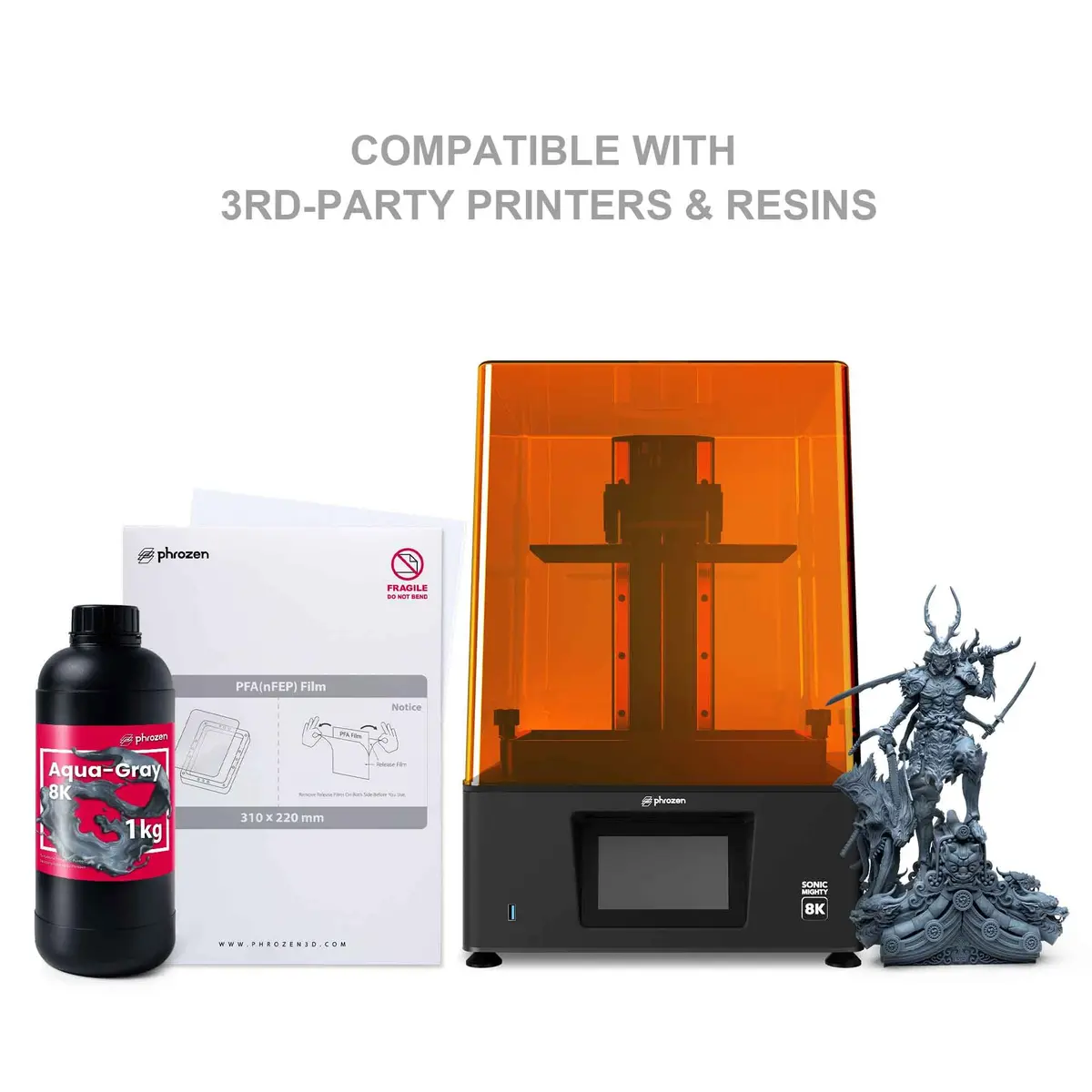 Phrozen PFA nFEP Film for Mighty 8K 12K Revo 14K 16K, 310 x 220 mm | High UV Transmittance Resin Printing - view 5