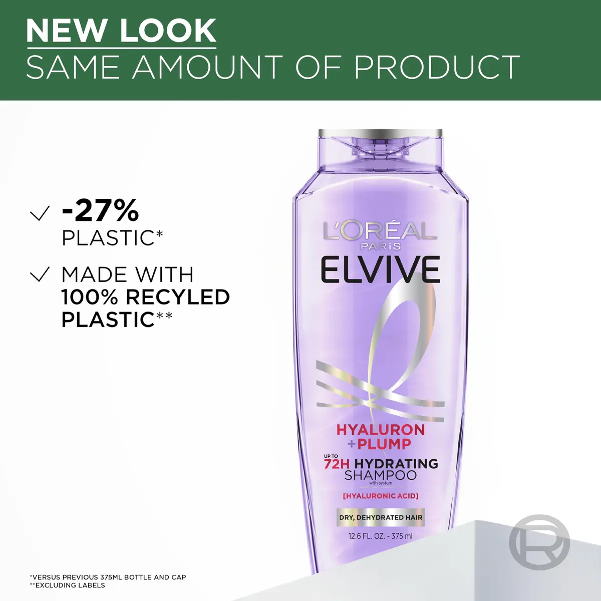 L'Oreal Paris Elvive Hyaluron Plump Shampoo, 12.6 Fl Oz | Hydrates & Adds Shine for Dry Hair - view 5
