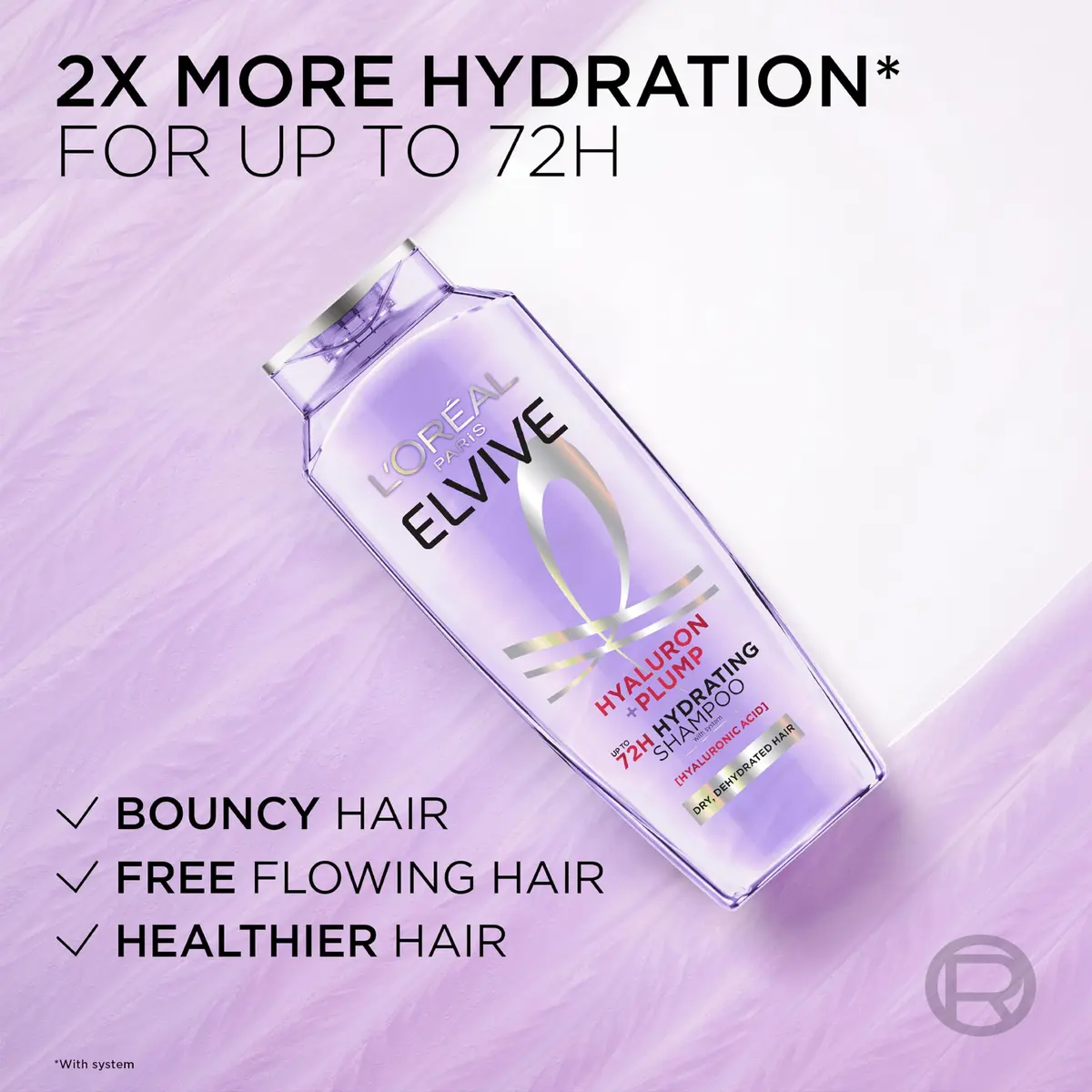 L'Oreal Paris Elvive Hyaluron Plump Shampoo, 12.6 Fl Oz | Hydrates & Adds Shine for Dry Hair - view 7