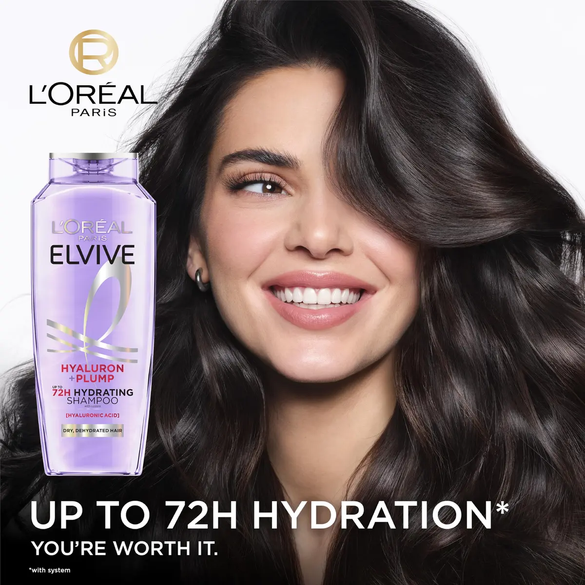L'Oreal Paris Elvive Hyaluron Plump Shampoo, 12.6 Fl Oz | Hydrates & Adds Shine for Dry Hair - view 3