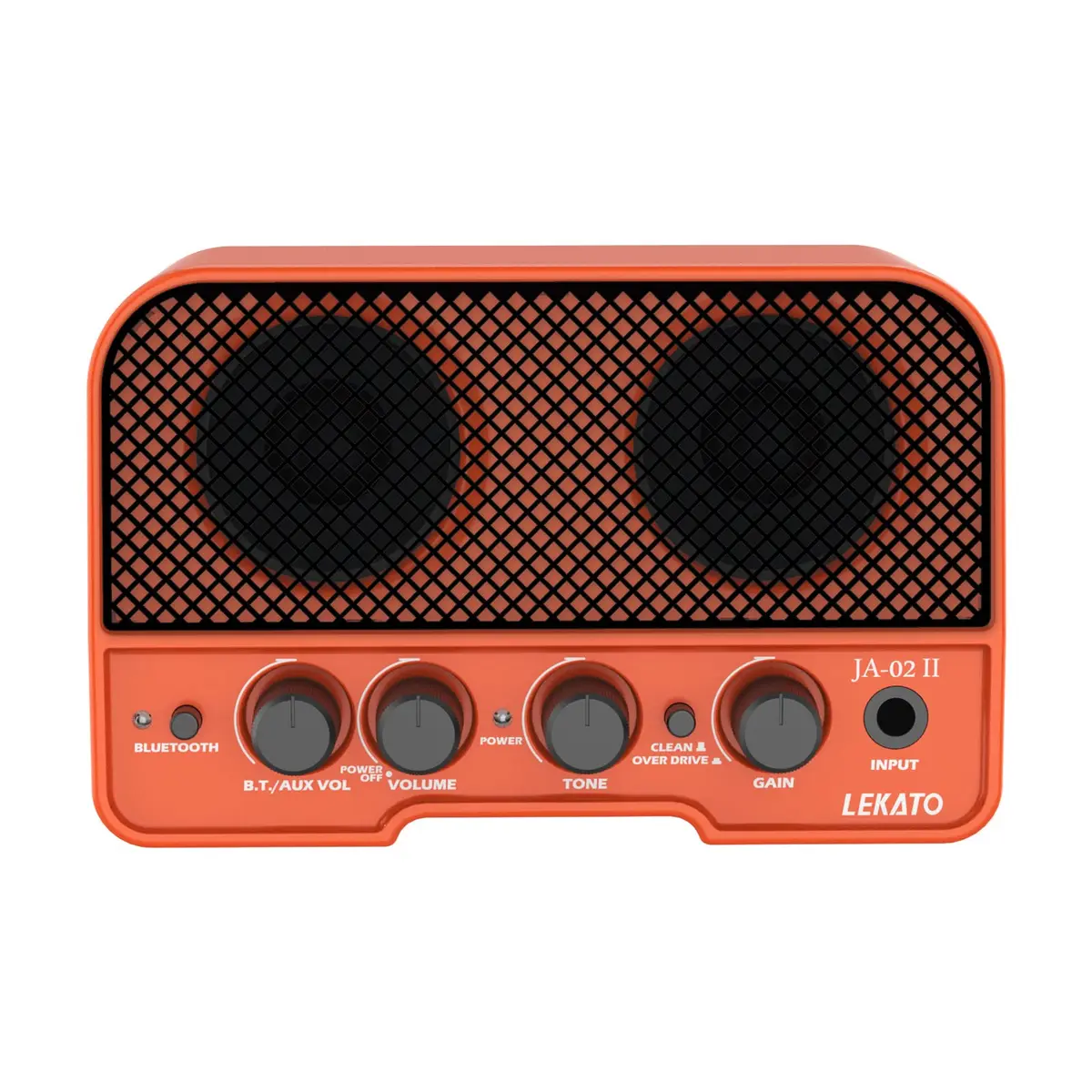 LEKATO Mini Guitar Amp 5W Orange | Rechargeable, Portable, Wireless Bluetooth Practice Amp - view 7