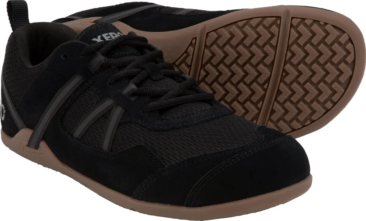 Xero Shoes Prio Suede Barefoot Athletic Sneaker for Men, Black/Gum, 25cm (9.8" US Men's 10) | Natural Movement & All-Day Comfort - view 8