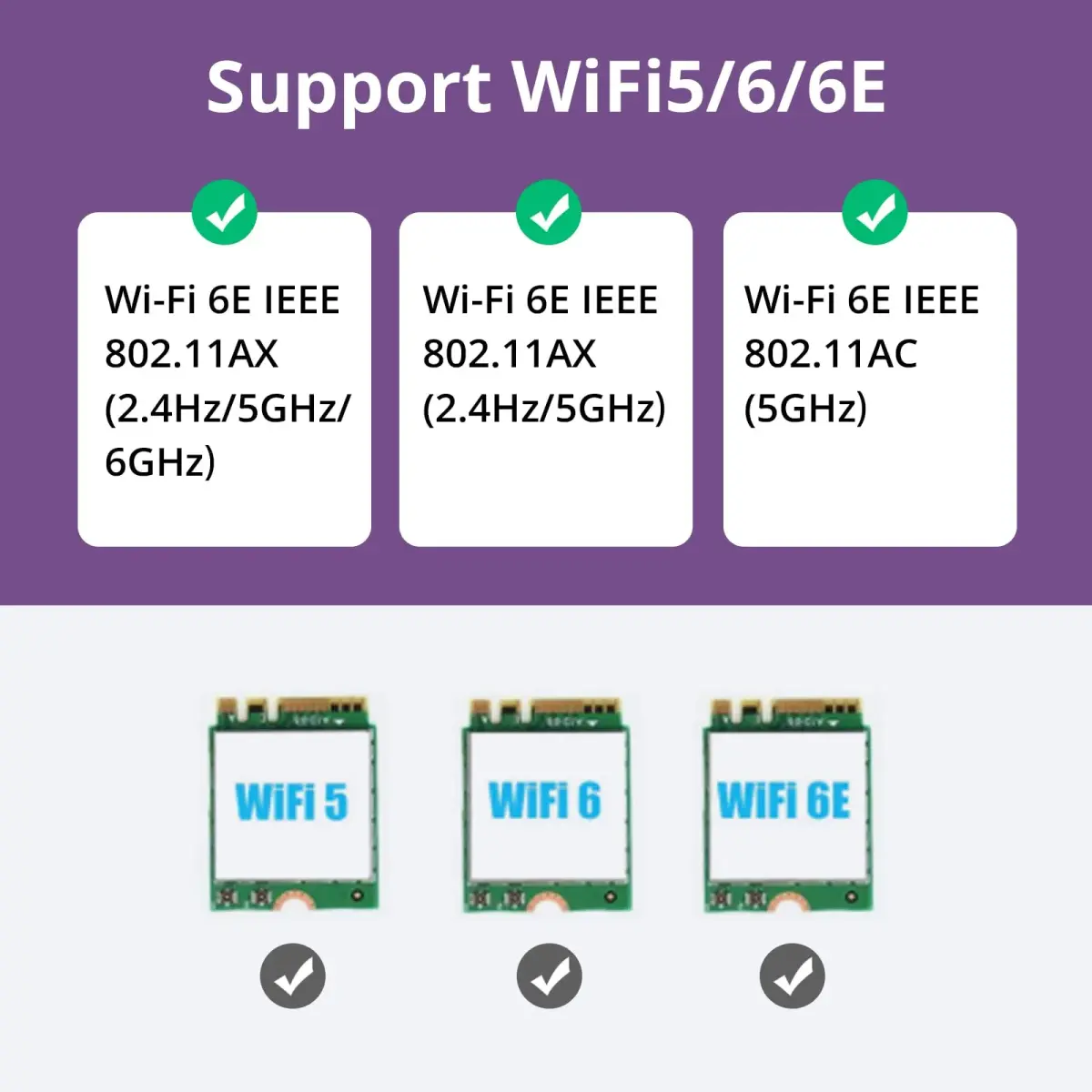 10Gtek PCIe x1 to M.2 WiFi Bluetooth Adapter Card | Supports A+E Key NGFF Modules, Dual-Band 2.4/5GHz, 2X 5dBi Antennas - view 6
