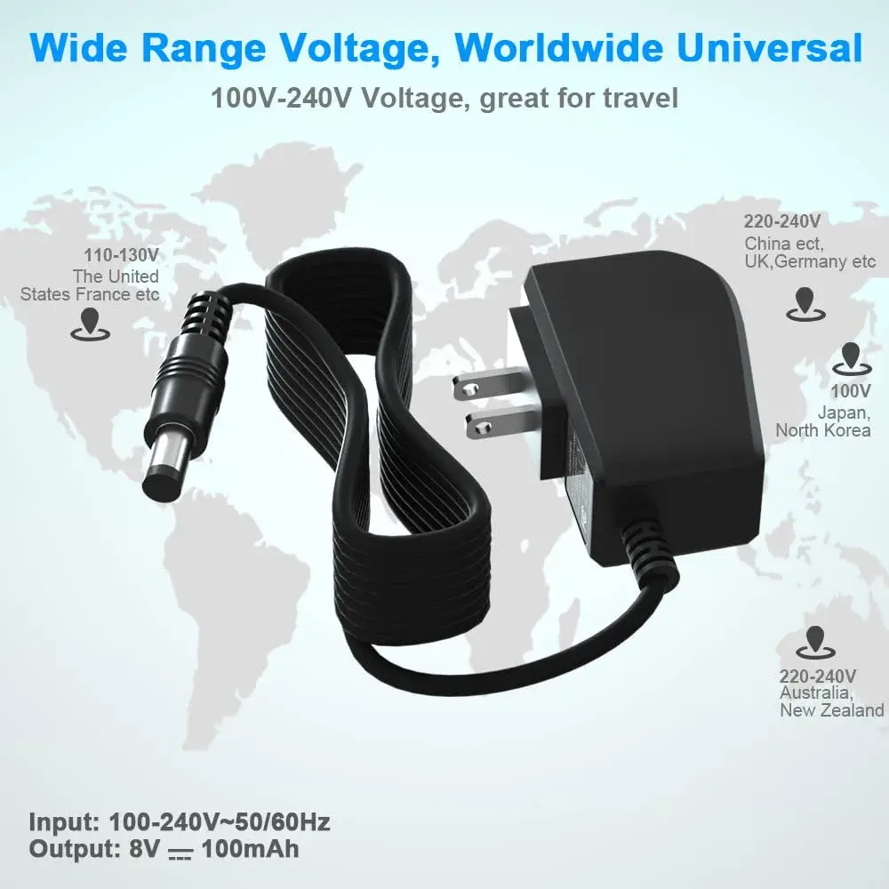 HYGAMOCC 8V 100mA Quick Charger for Philips Norelco MG3750 Trimmer | 1.2m (3.9ft) Power Supply - view 7