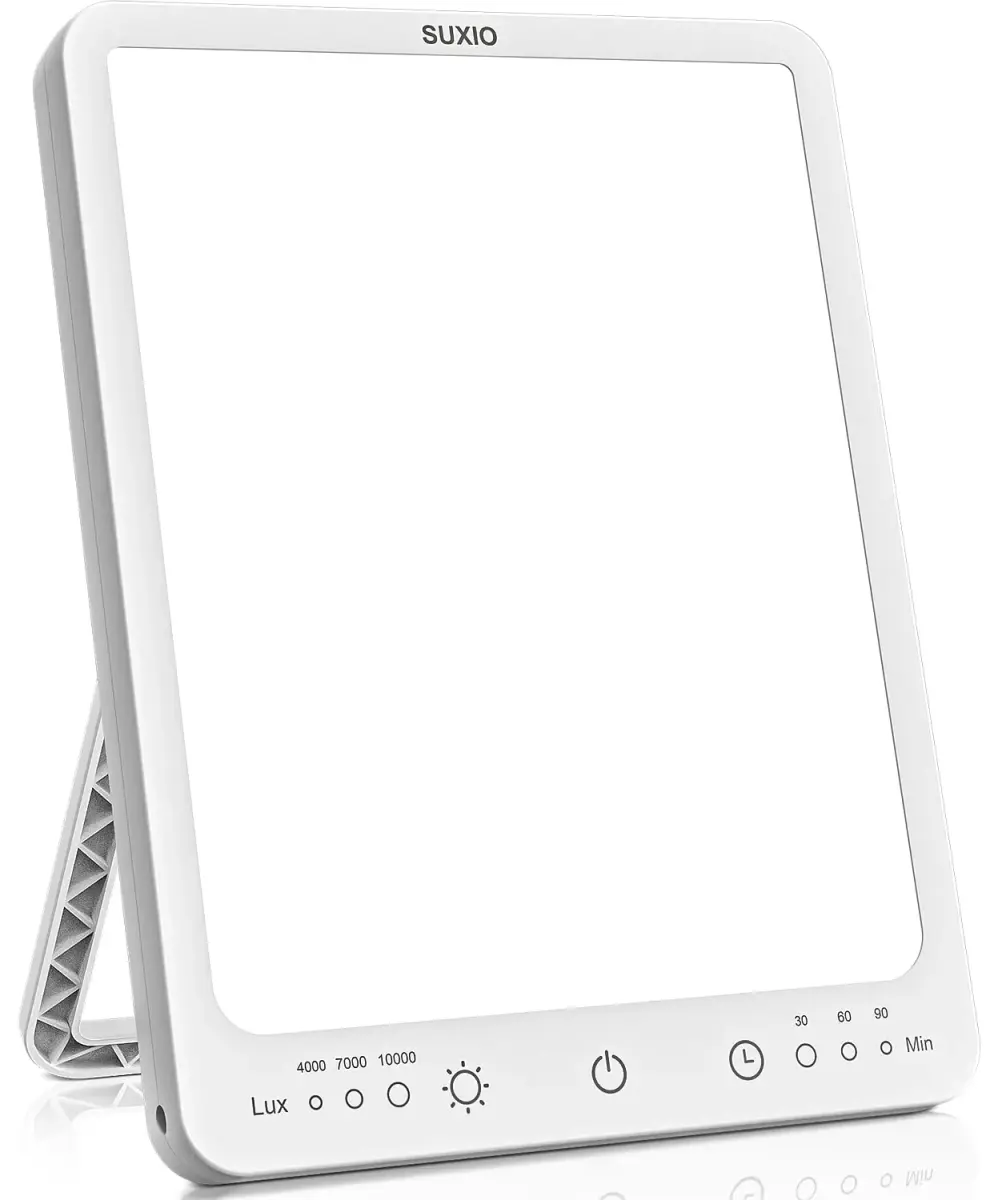 SUXIO Light Therapy Lamp 10000 Lux | 3 Modes, 3 Timers, Touch Control, USB Powered - main product image
