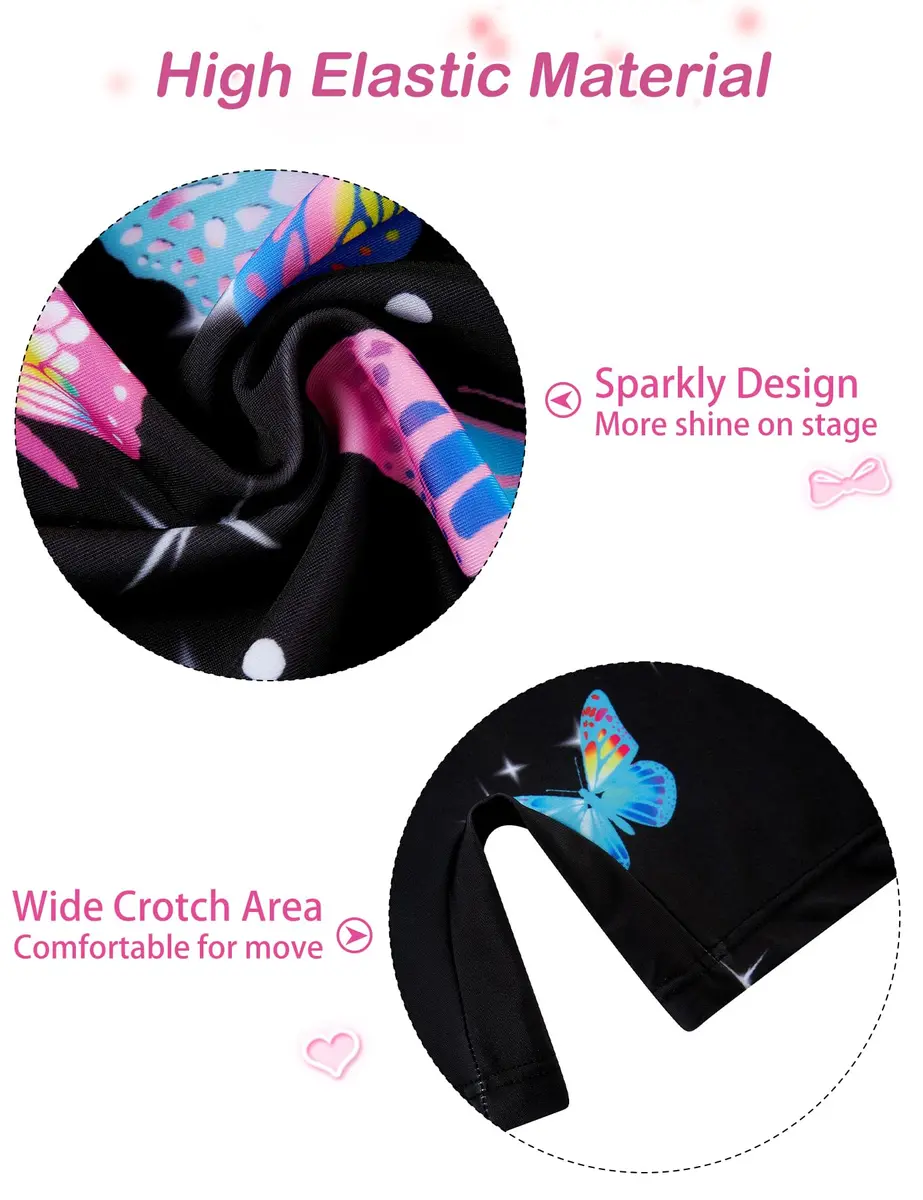 TUONROAD Girls Leotard Size 6-7 Years | Breathable Polyester & Spandex Gymnastics Bodysuit - view 6