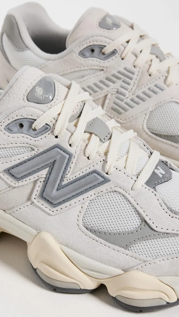 New Balance 9060 Sneakers, Sea Salt/Concrete/Silver Met, 8.5 US Women/7 US Men | Y2K Futuristic Design - view 5