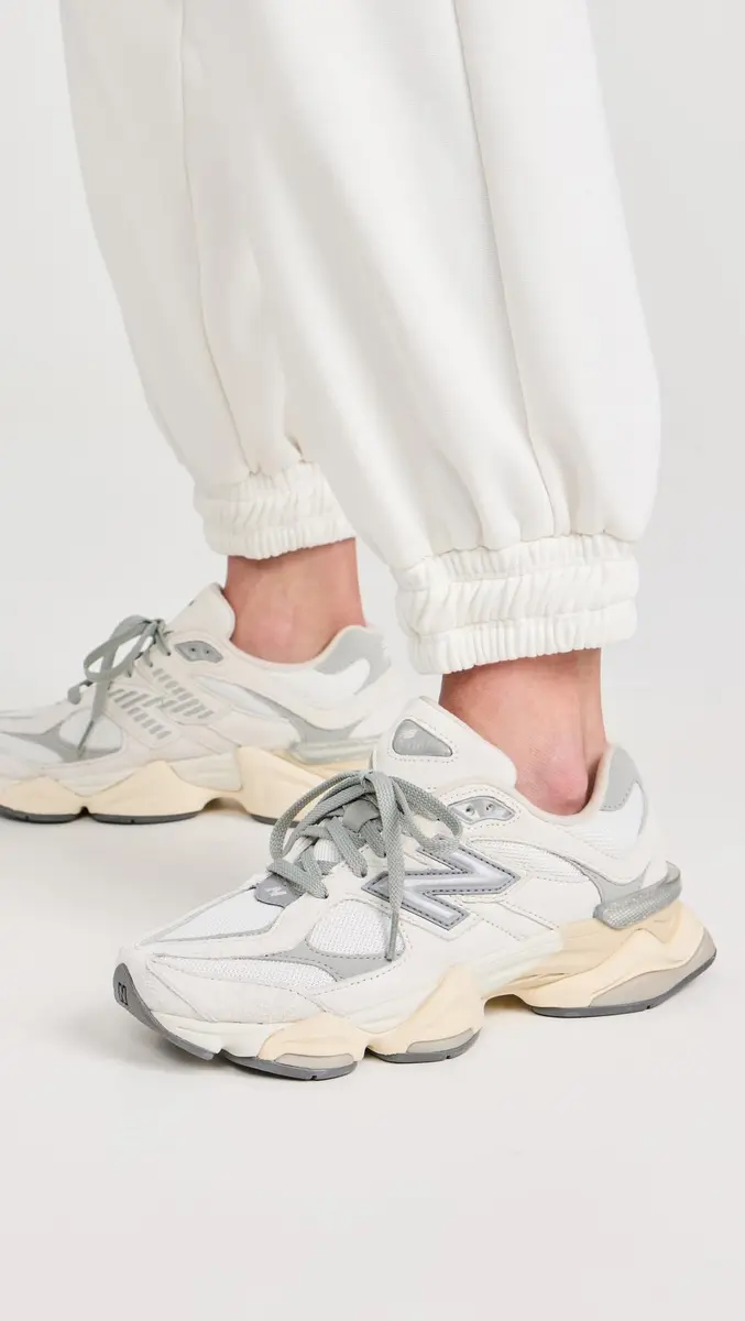 New Balance 9060 Sneakers, Sea Salt/Concrete/Silver Met, 8.5 US Women/7 US Men | Y2K Futuristic Design - view 2