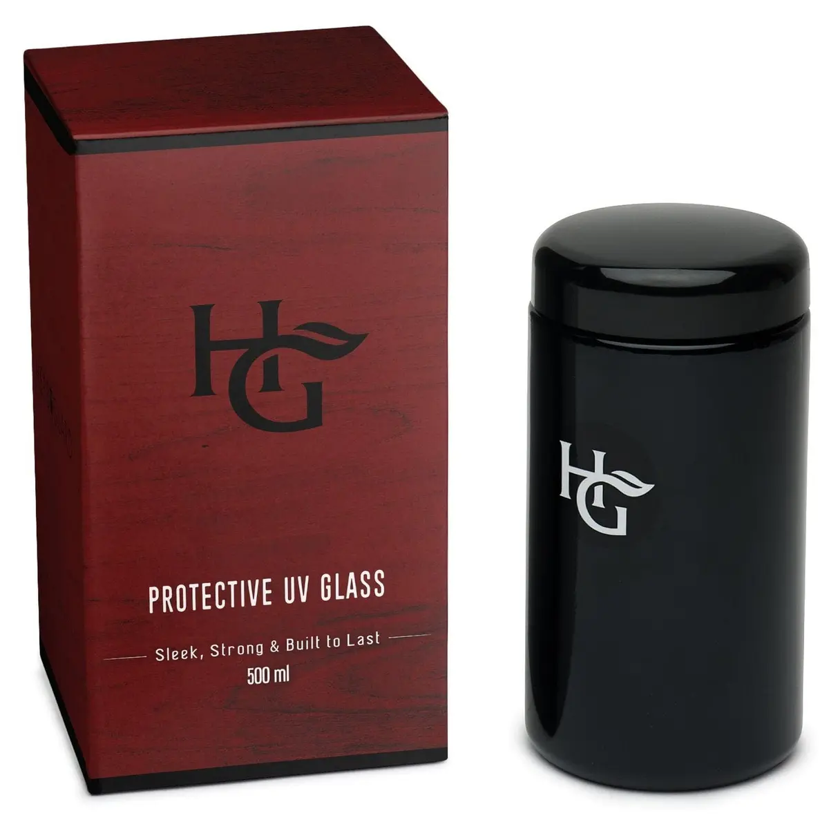 Herb Guard 500 ml UV Glass Jar & Humidity Pack | Airtight, Anti-Static, Travel-Ready (70-120c) - view 2