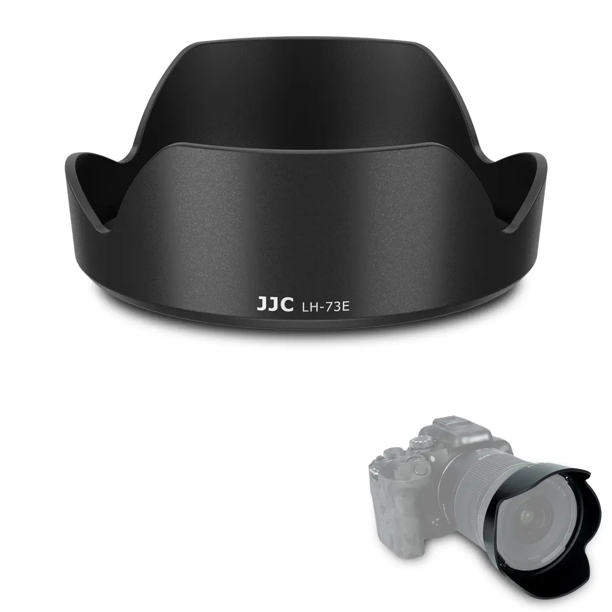 JJC EW-73E Lens Hood for Canon RF 16-28mm f/2.8 & RF 15-30mm f/4.5-6.3 Lens | Reversible Design, Supports 67mm Filter & Cap - main product image
