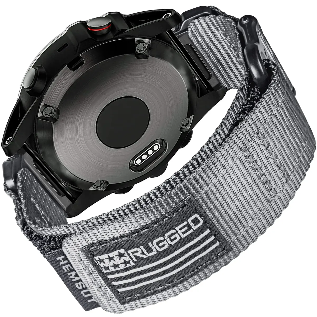 hemsut h Nylon Sports Watch Band 26mm Military Strap | Compatible with Garmin Instinct 3, Fenix 8, 7X, Descent MK1, Foretrex 601/701 - main product image