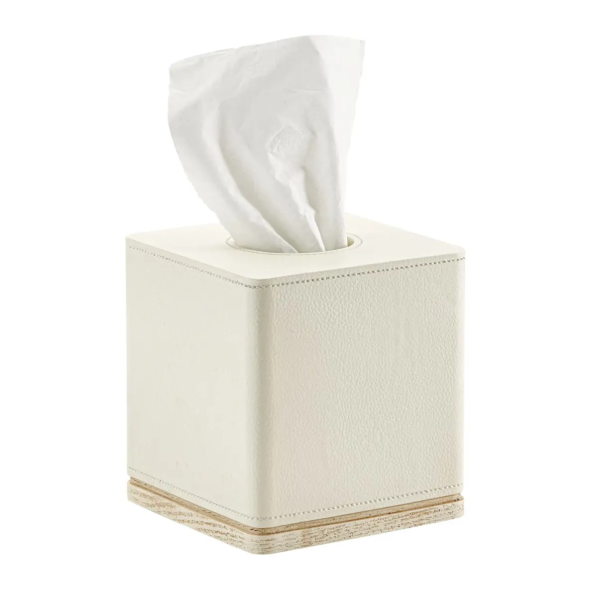 Polytree Tissue Box Cover Square Resin 5.5 Inch | Heavy Duty Home Decor - main product image