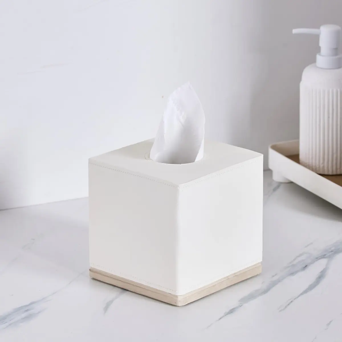 Polytree Tissue Box Cover Square Resin 5.5 Inch | Heavy Duty Home Decor - view 5
