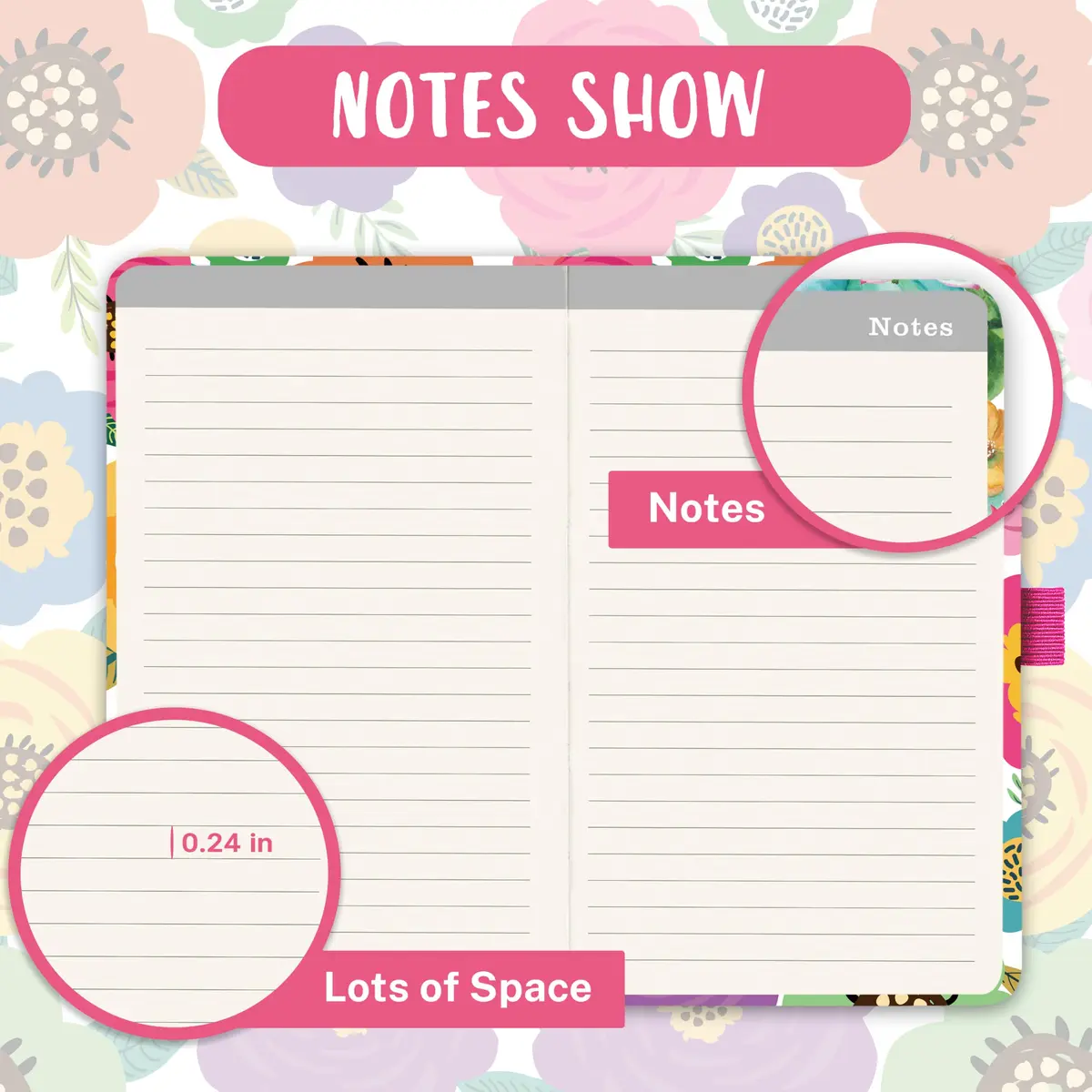 Tullofa 3-Year Pocket Calendar 6.3" x 3.8" (Jan 2027 - Dec 2029) | Monthly Planner with Elastic Closure & Pen Holder - view 5