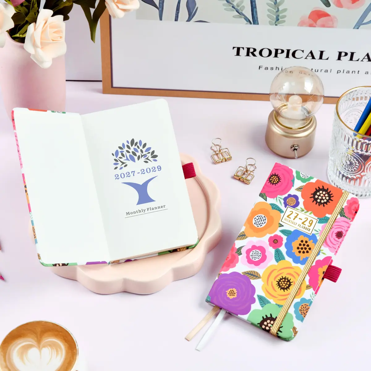 Tullofa 3-Year Pocket Calendar 6.3" x 3.8" (Jan 2027 - Dec 2029) | Monthly Planner with Elastic Closure & Pen Holder - view 9