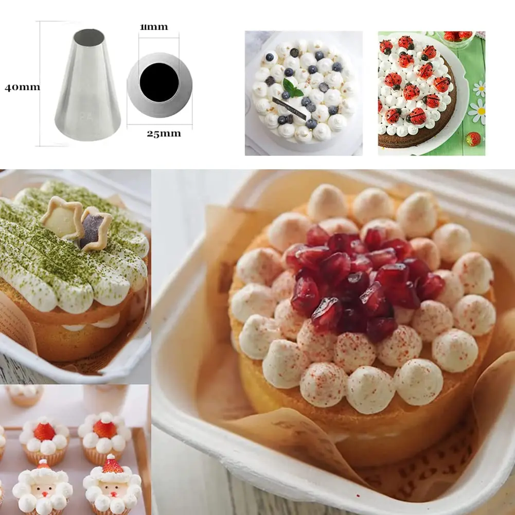 Hdujuan Cake Decorating Piping Tips Set, 1M 1A 2A 2D 4B | Professional Baking Tools - view 7